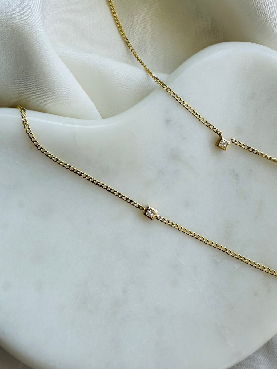 Lumi - 18ct Yellow Gold Diamond necklace