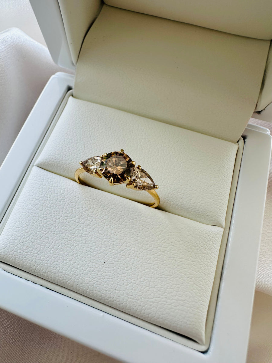 Sophie - 18ct Yellow Gold Brown Diamond Ring