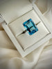 Azure - 18ct White Gold Topaz Diamond Ring