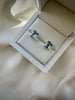 Agata - 18k White Gold Aquamarine Earring Studs