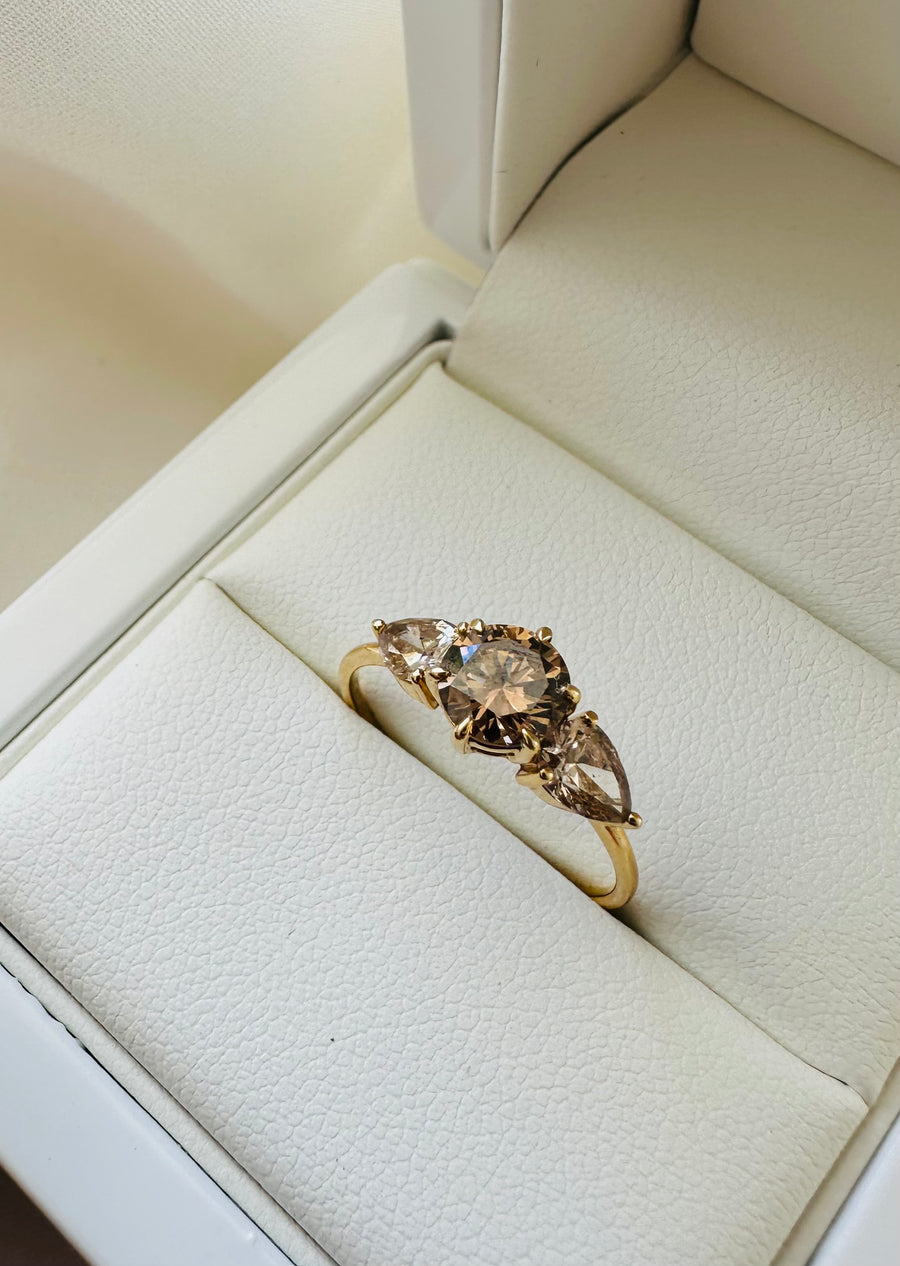 Sophie - 18ct Yellow Gold Brown Diamond Ring