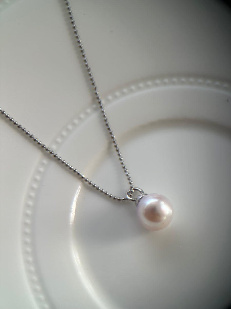 Silver Akoya Pearl Necklace