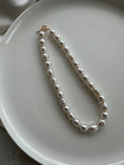 White Gold South Sea Circle Pearl Choker Necklace