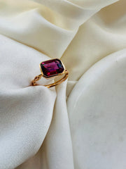 Rosalie - 18ct Rose Gold Garnet Ring