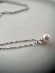 Silver Akoya Pearl Necklace