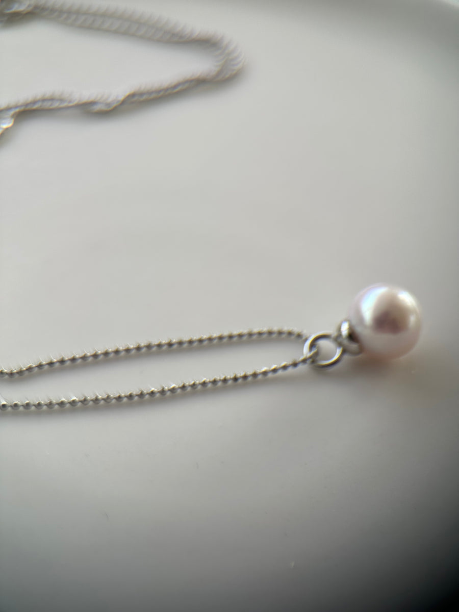 Silver Akoya Pearl Necklace