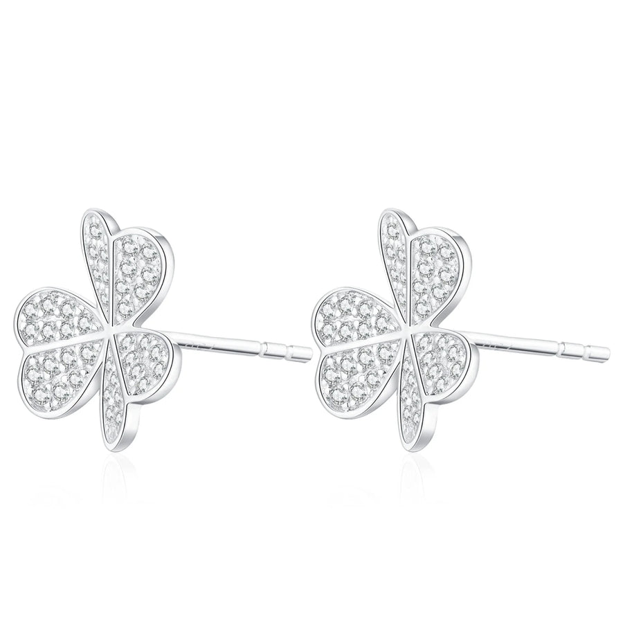 Fiona - Three Leaf Diamond Earrings