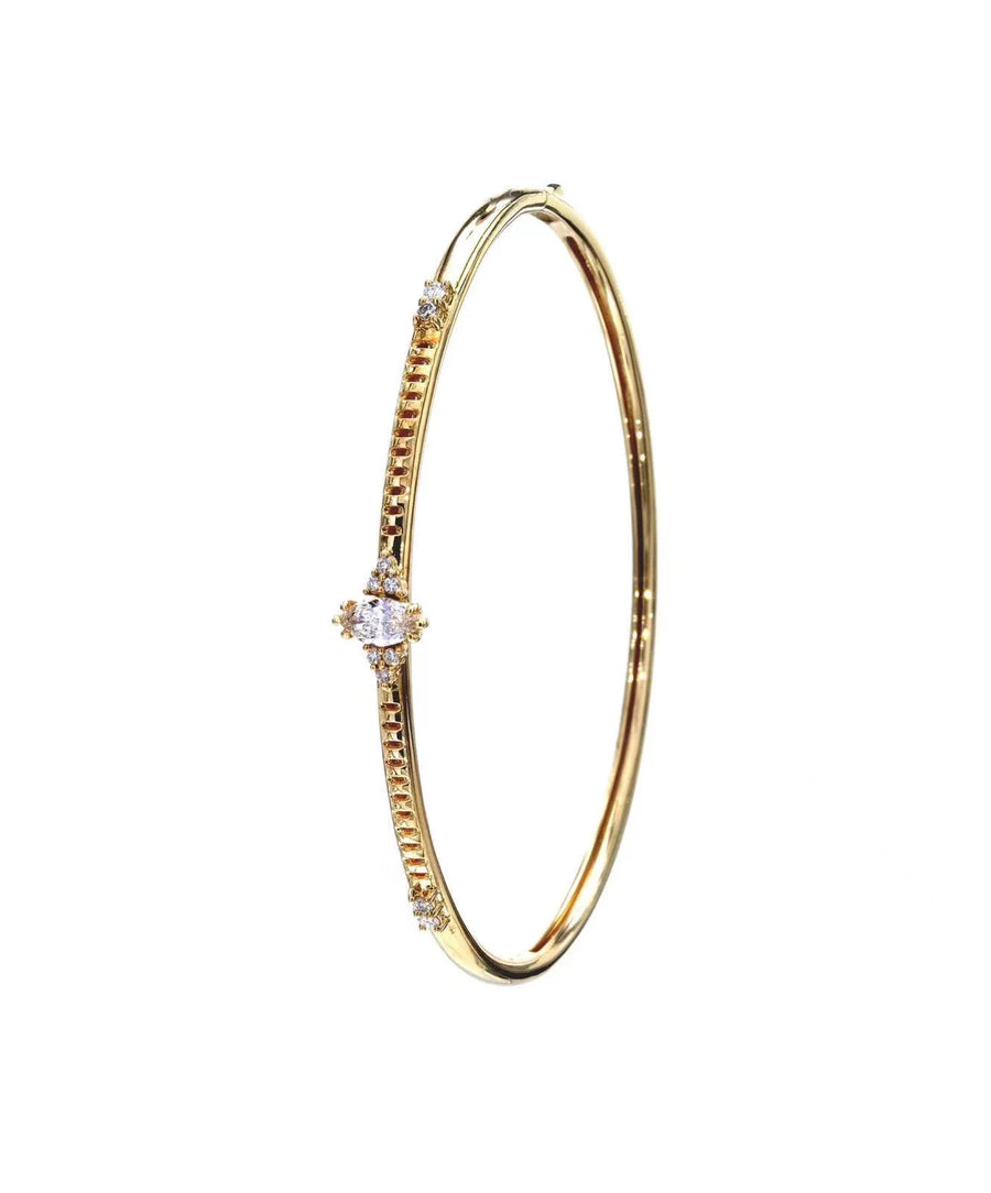 18k Yellow Gold Diamond Bangle