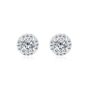 White Small Diamond Illusion Studs