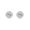 White Small Diamond Illusion Studs