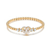 Esme - 18k Yellow Gold Heart Diamond Beaded Ring