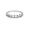 Leayah - 18k Gold Round & Marquise Diamond Half Eternity Ring