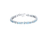 Multi Shape Aquamarine Tennis Bracelet