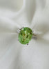 18ct White Gold Green Tourmaline Diamond Ring -  Blerina