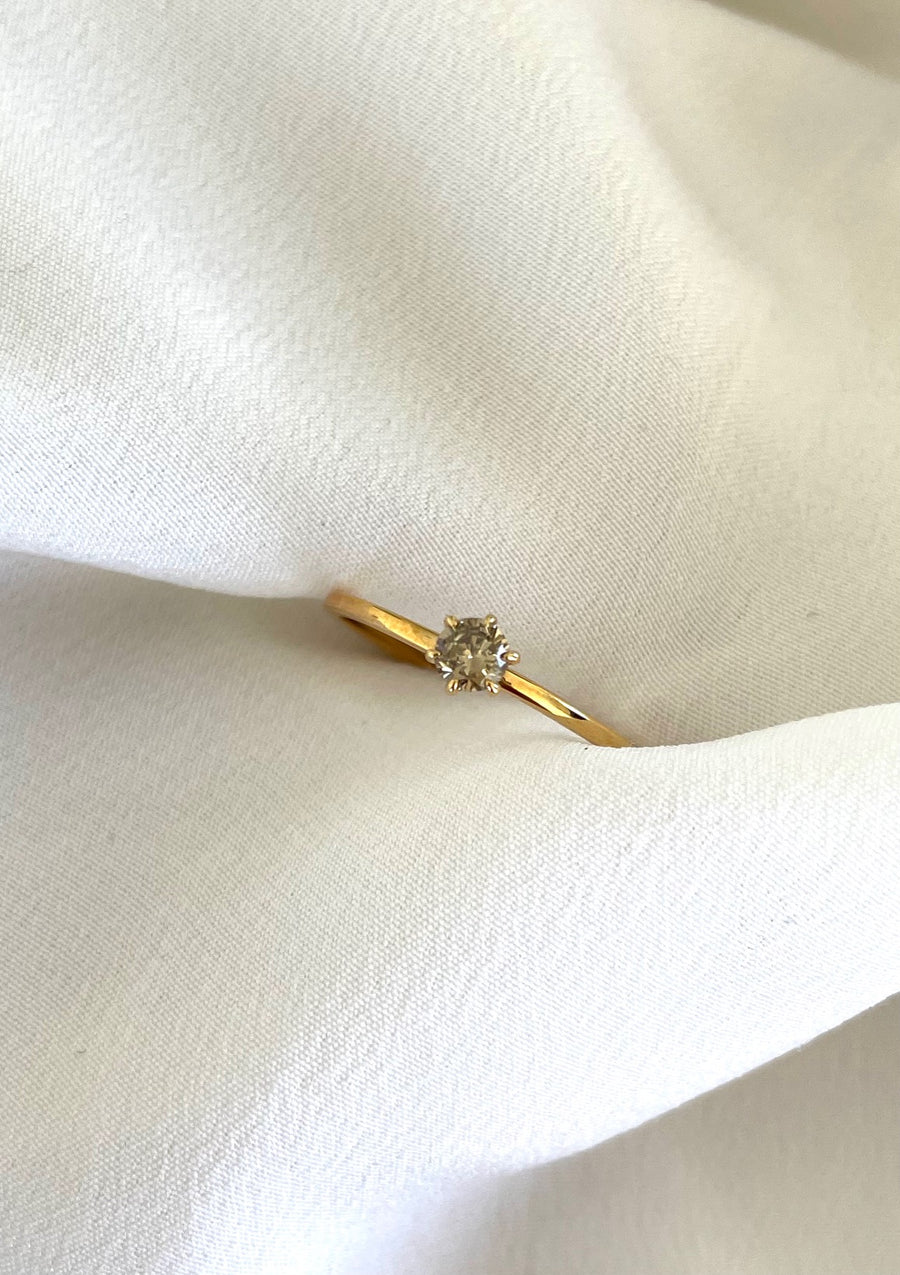 Amelia  - 18ct Yellow Gold Brown Diamond Ring