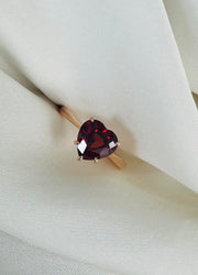 18ct Rose Gold Garnet Ring - Anastasia