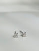 Single 18ct White Gold Diamond Clover Earring Stud