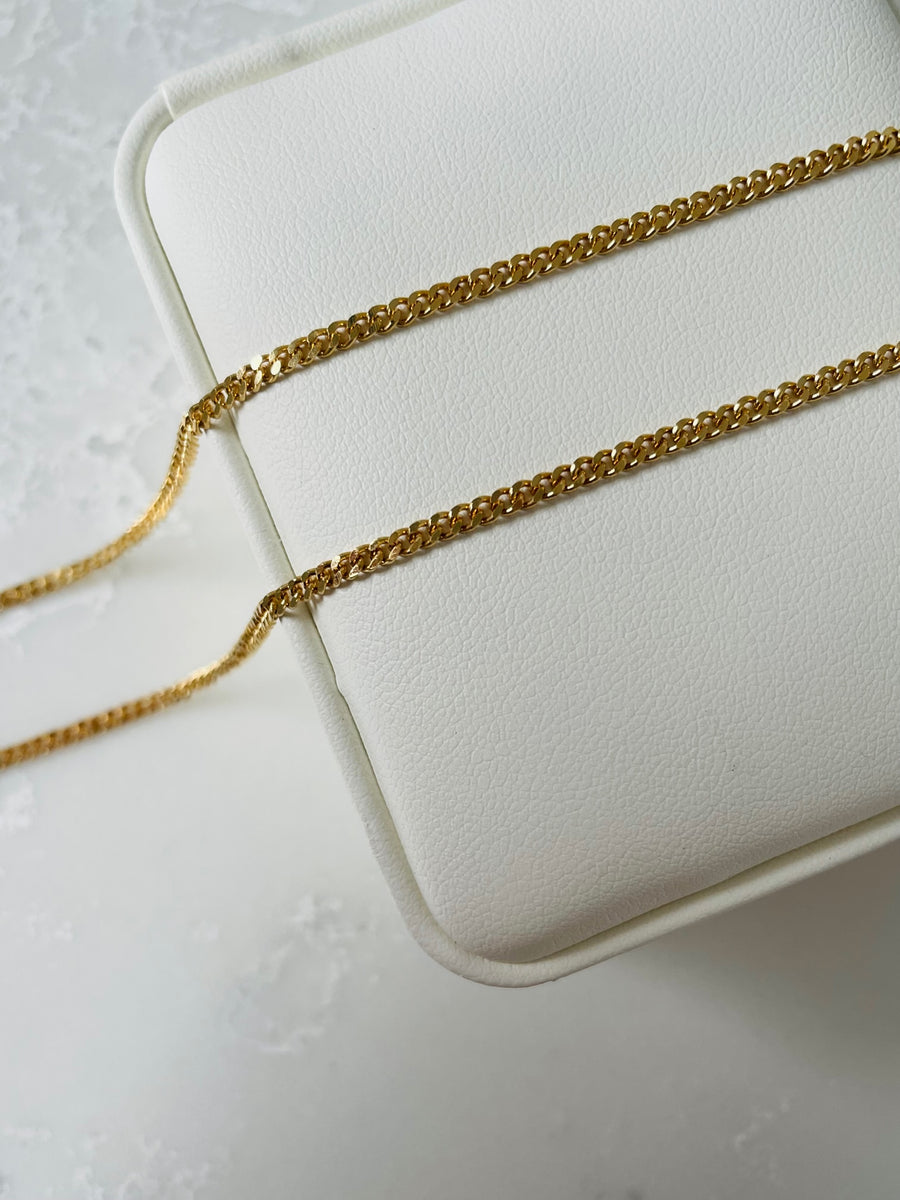 18ct Yellow Gold Cable Chain - width 2mm