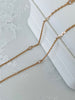 18ct Rose Gold Diamond Beaded necklace chain - 50 cm