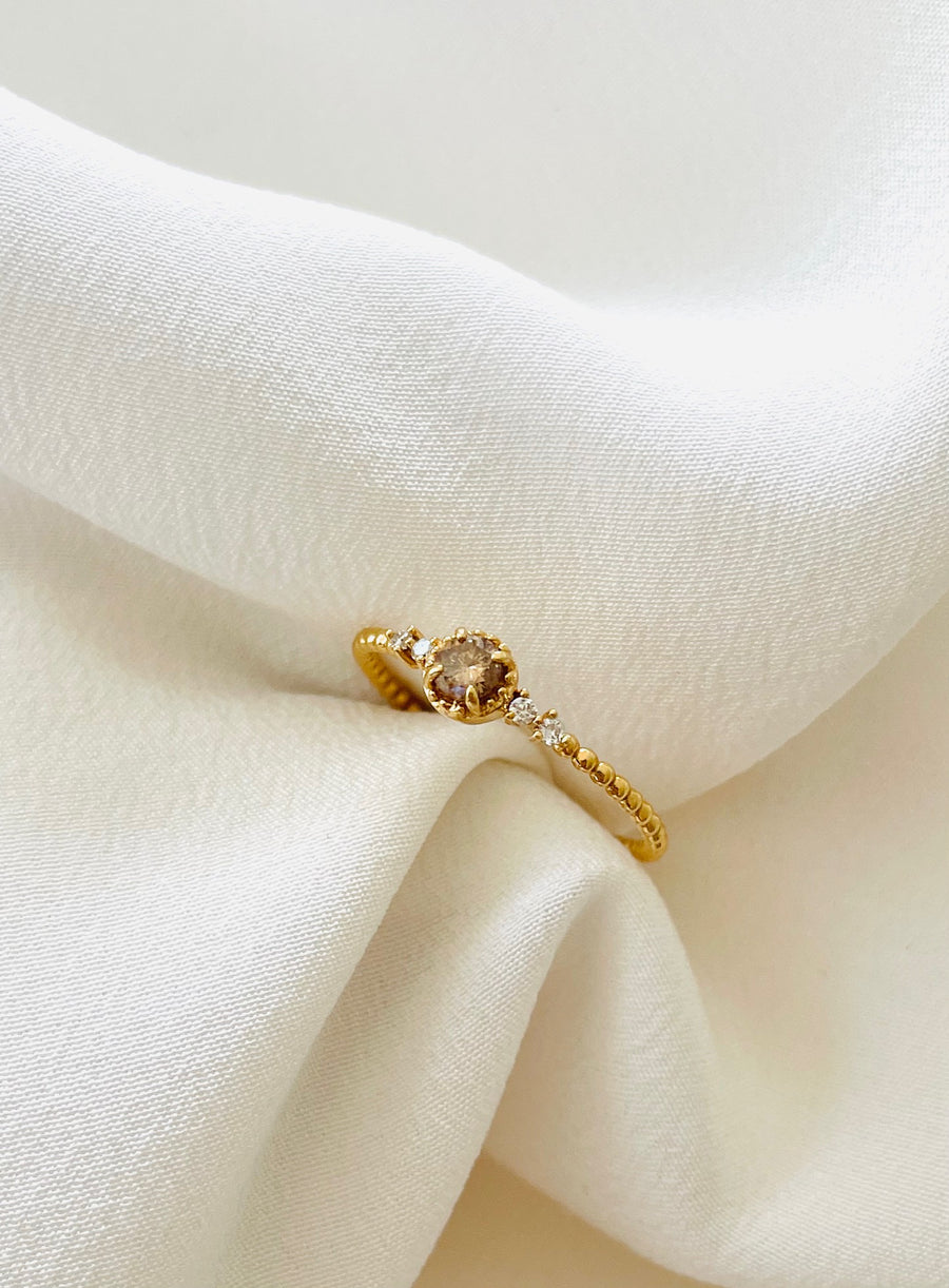 Elise - 18ct Yellow Gold Brown Diamond Ring