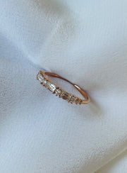 Eloise -18ct Rose Gold Baguette Diamond Ring