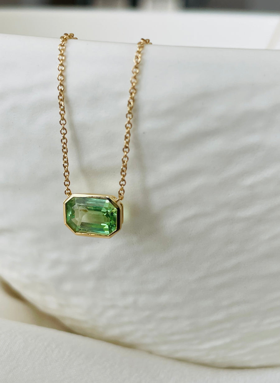 Fern - 18ct Yellow Gold Tsavorite Necklace