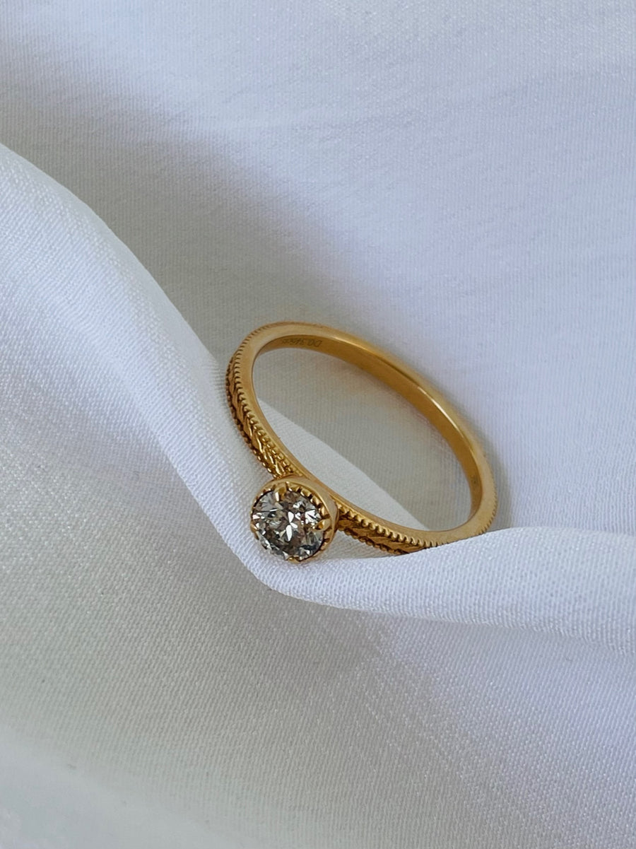 Rebecca  - 18ct Yellow Gold Brown Diamond Ring