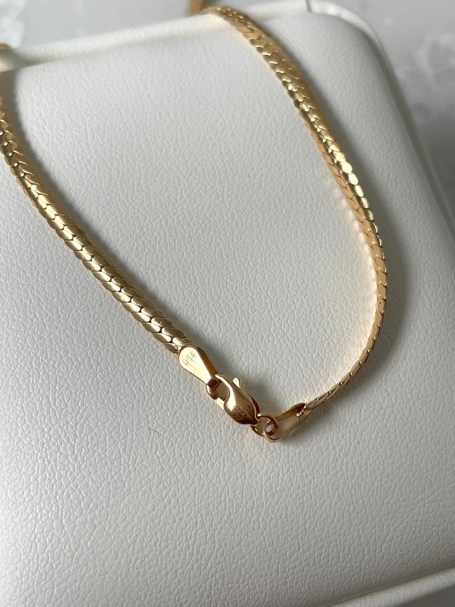 18ct Yellow Gold Snake Chain - width 3mm