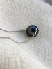 11.7mm Tahitian Black Pearl Floating Necklace, 18ct White Gold Chain