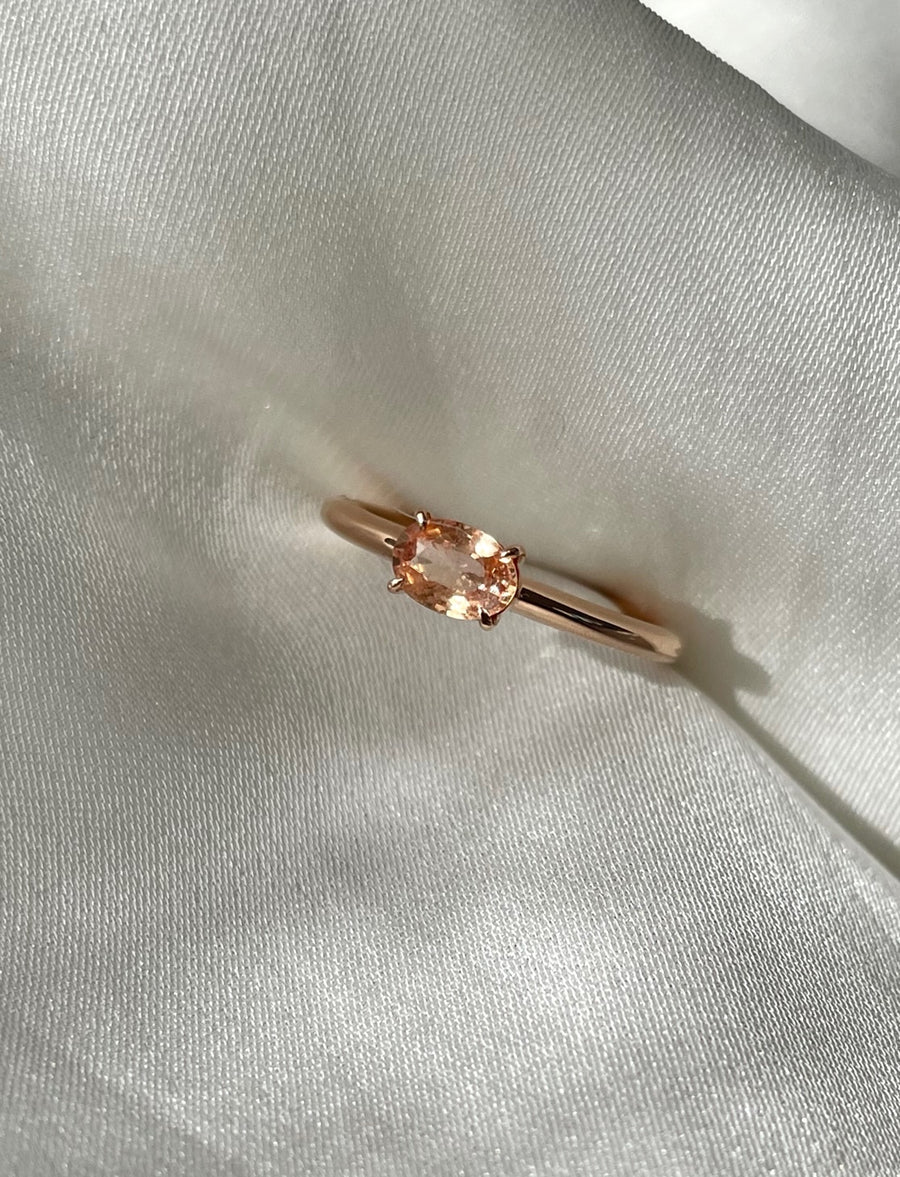 Momo - 18ct Rose Gold Pink  Sapphire ring